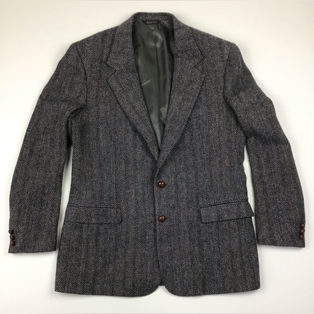 Vintage Colours by Alexander Julian tweed wool blazer 44R gray